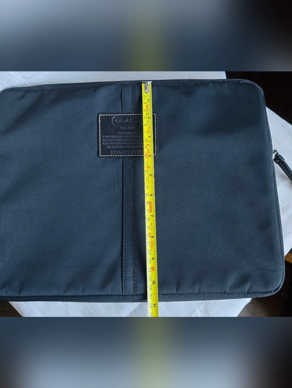 Coach Black Nylon Laptop Sleeve